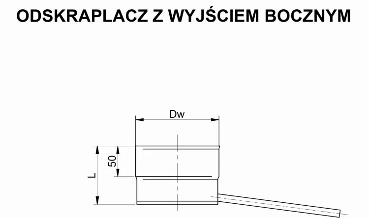 Odskraplacz z Wyjściem Bocznym Kwasoodporny — zdjęcie 2