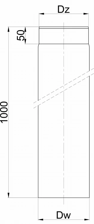 Rura 1 m Okrągła Spalinowa Czarna 2mm — zdjęcie 2