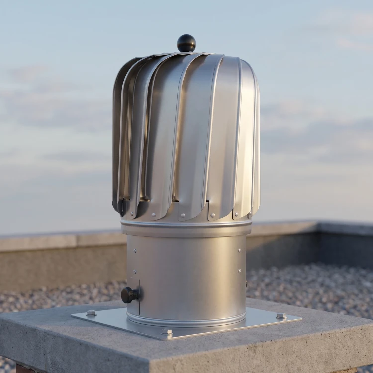 Nasada Obrotowa Podłużna Kominowa z Podstawą Aluminiowa