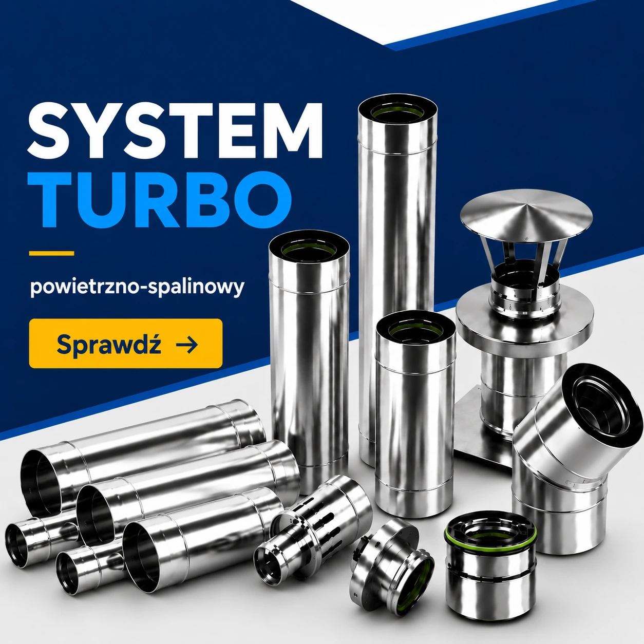 System kominowy turbo powietrzno-spalinowy