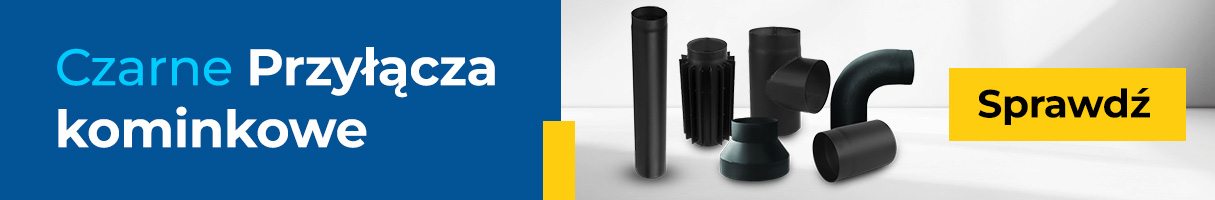 Czarne przyłącza kominkowe 