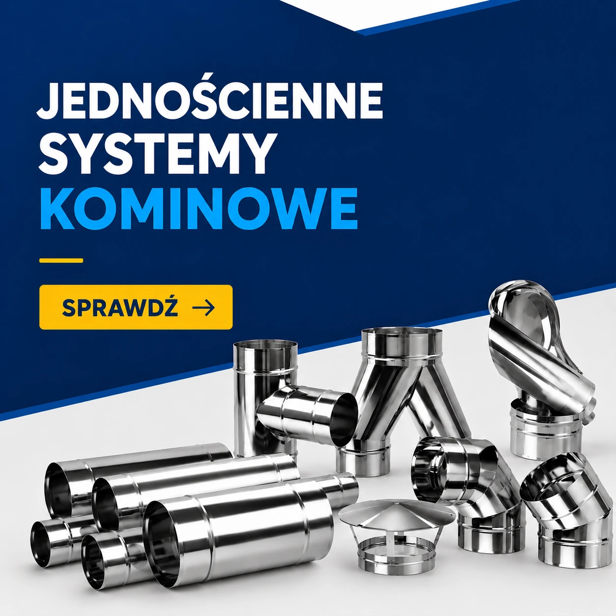 Jednościenne wkłady kominowe kwasoodporne i żaroodporne