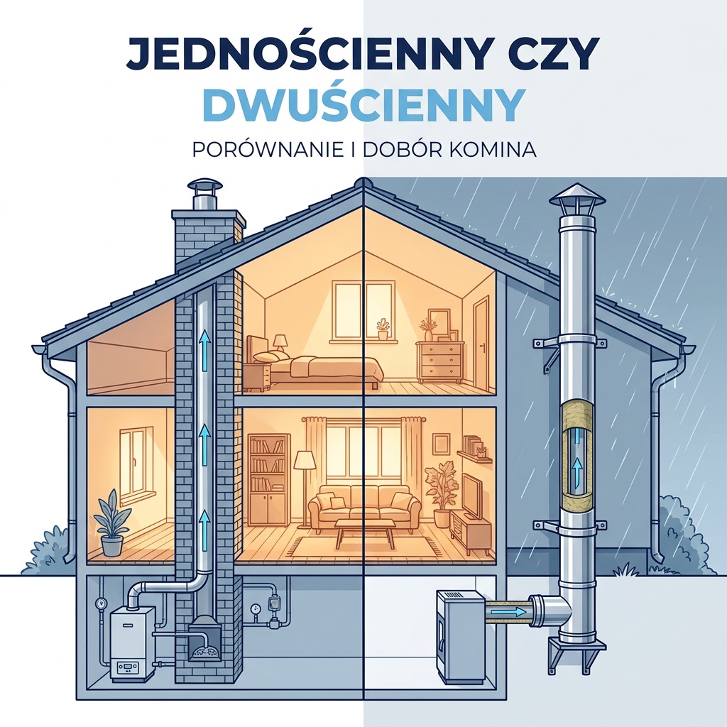 Komin jednościenny czy dwuścienny — porównanie i dobór